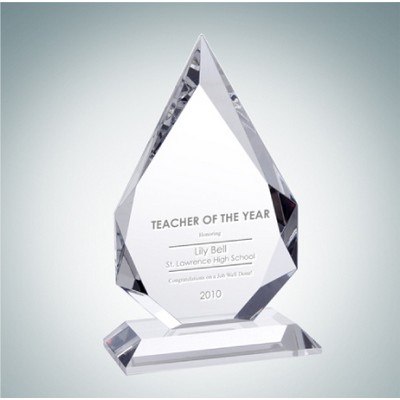 Prestige Flame Optical Crystal Award Plaque (Medium)