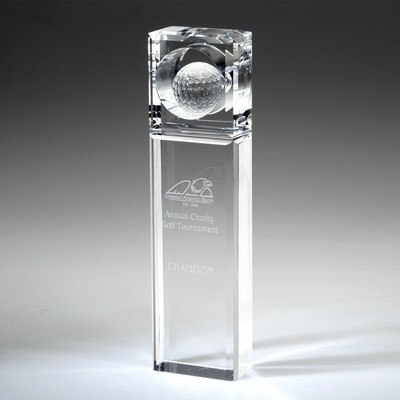 10" Absolute Golf Trophy Crystal Award