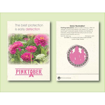 Zinnia Pink 'Illumination' Flower Seed Packet (3.25 x 4.5)