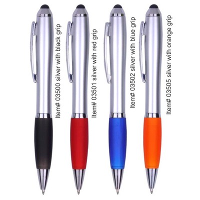 Asteroid Series Stylus Pen - Silver w/Red Grip