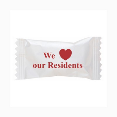 Hard Cinnamon Balls In A "We Love Our Residents" Wrapper