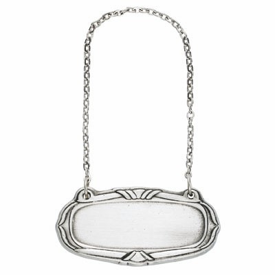 Pewter Silver Decanter Tag