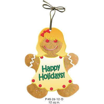 Gingerbread Girl Promotional Ornament (12 Square Inch)