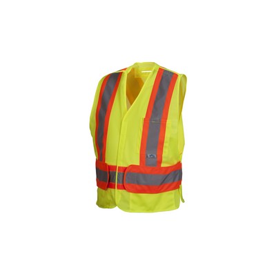 Pyramex Lumen-X Class 2 Adjustable Breakaway Two-Tone X-Back Mesh Safety Vest