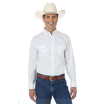 Wrangler® Men's White Painted Desert® Basics Long Sleeve Shirt