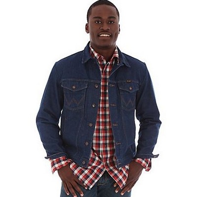 Wrangler® Men's Prewashed Denim Blue Unlined Denim Jacket