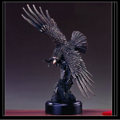 Determined Eagle in Flight, 13"W x 17.5"H