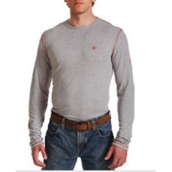 FR Polartec® Base Layer Long Sleeve Light Gray Shirt