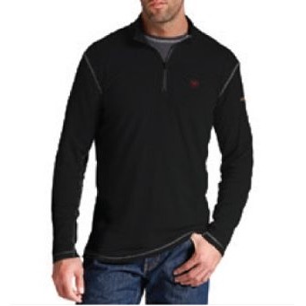 FR Polartec® ¼ Zip Long Sleeve Black Shirt