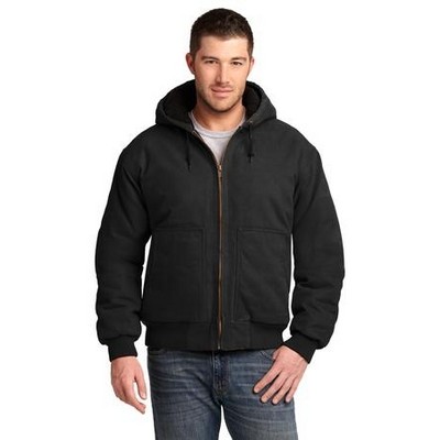 Cornerstone® Washed Duck Cloth Insulated Hooded Work Jacket