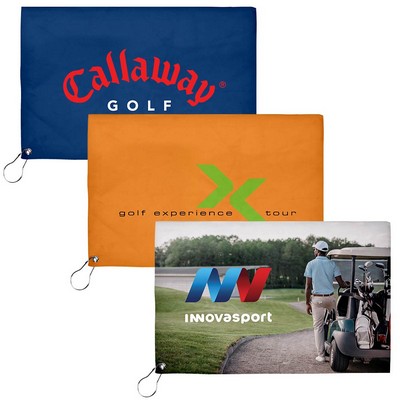 17x11 Sublimated Golf Towel - 200GSM (Factory Direct - 10-12 Weeks Ocean)