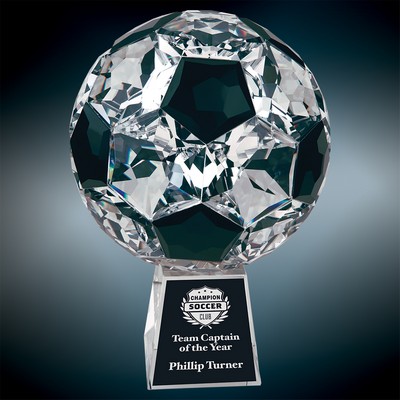 Small Crystal Soccer Ball Award