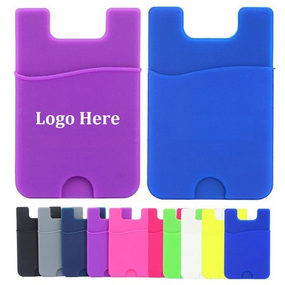 Silicone Smart Phone Wallet w/ Hole