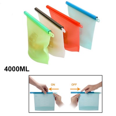 13" Reusable Silicone Food Storage Zipper Bag