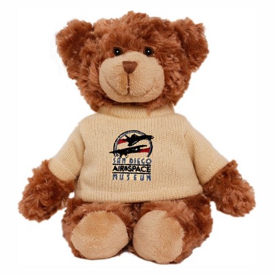 11" Roary Bear w/Machine Knit Embroidered Sweater