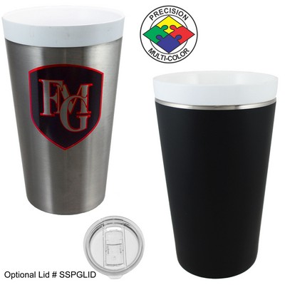 18 Oz. Stainless Vacuum Double Wall CeramiSteel Tumbler (Screen Printed)