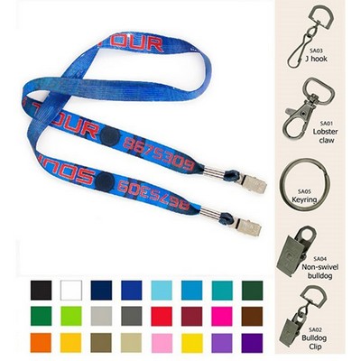 Double Ended Polyester Dye-Sublimation Lanyard Full Color