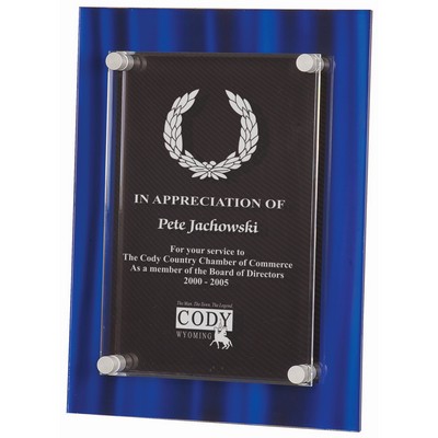 Blue Velvet Stand-Off Acrylic Plaque (9" x 12")