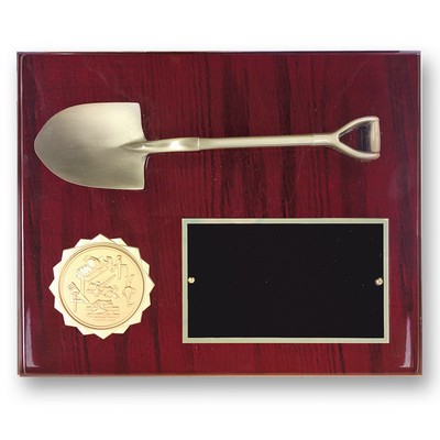 Antique Brass Shovel Plaque (8" x 10")