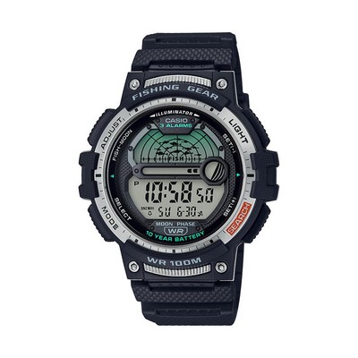 Casio® Men's Black Fishing Timer Watch