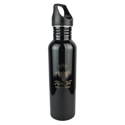 26 Oz. Stainless Steel Water Bottle w/Screw Lid