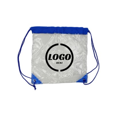 Clear Drawstring Bag Waterproof Stadium Drawstring Backpack