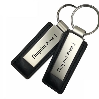 PU Leather Keychain with Metal Ring