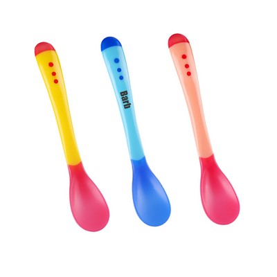 Soft Silicone Tip Heat Sensitive Infant Spoon