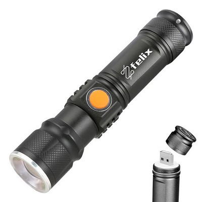 Emergency Rechargeable USB LED Glare Flashlight