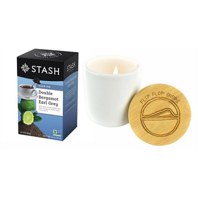 Tea Gift Set w/Soy Wax Candle And Stash Tea™ Bags