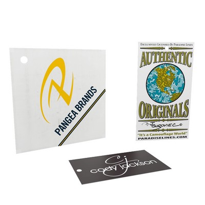 3.5" x 3.5" - Hang Tags With Rounded Corners- 18pt Coated 1 Side - UV