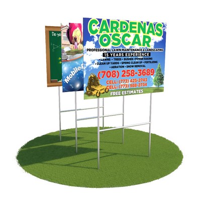 16" x 24" - Yard Signs -4mm Coroplast Full Color 2 Side-No H Stakes -4/4