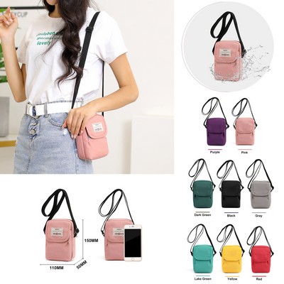 Nylon Mini Crossbody Bag Single Shoulder Bag Daily Cell Phone Purse Bag Stadium Approved Bag