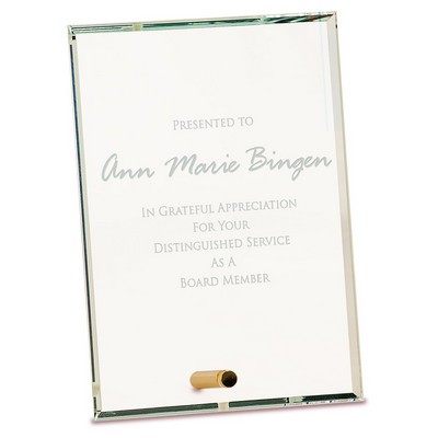 Clear Rectangle CrystalEdge Glass Award (5"x7")