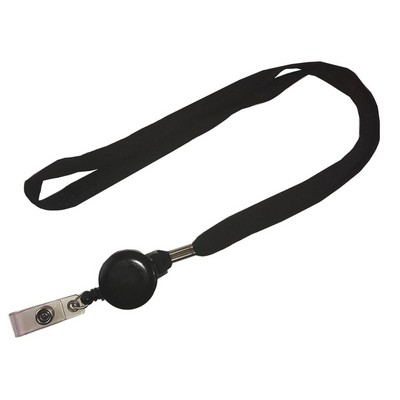 3/4" inch Blank Lanyards w/ Retractable Reel Combo