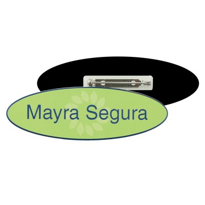 1" x 3" Oval Badge