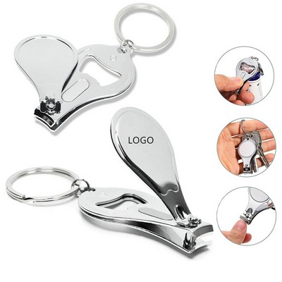 Multi-Functional Metal Bottle Opener Nail Clipper Keychains