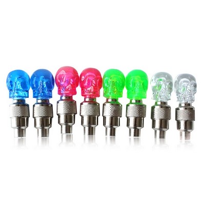 Skull Style Air Valve Bike Light