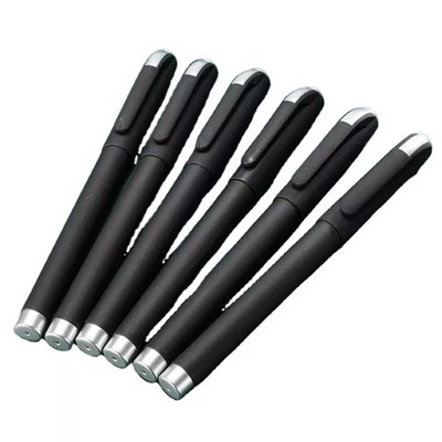 Plastic Roller Ballpoint Pen With Cover And Clip