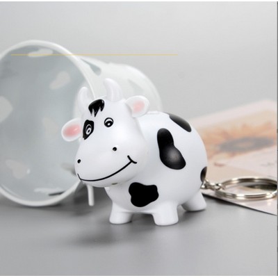 Led Cow Flashlight Keychain With Sound