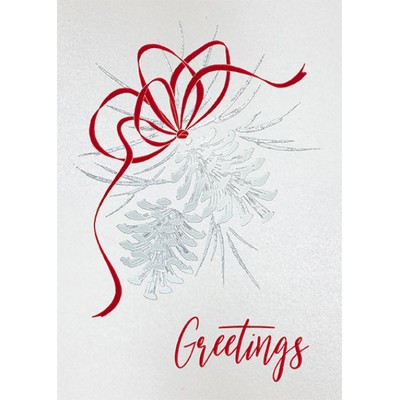 Shimmering Pine Cones Greeting Card