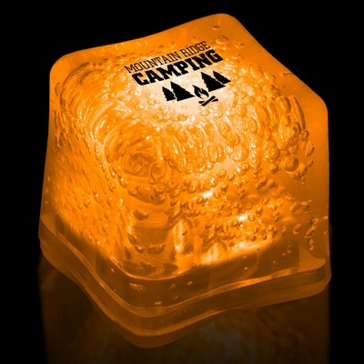 1 3/8" Orange Lited Ice Cube(Digi-Printed)