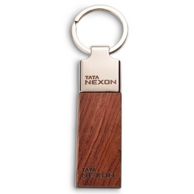 Wooden Keychain w/ Metal