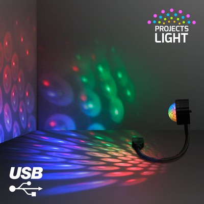 USB Party Light Mini Disco Ball, 9 Settings - BLANK