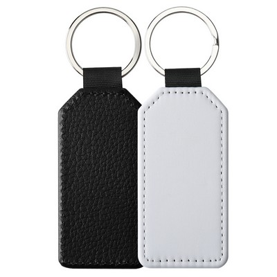 Polygonal PU Key Chain with Metal Ring