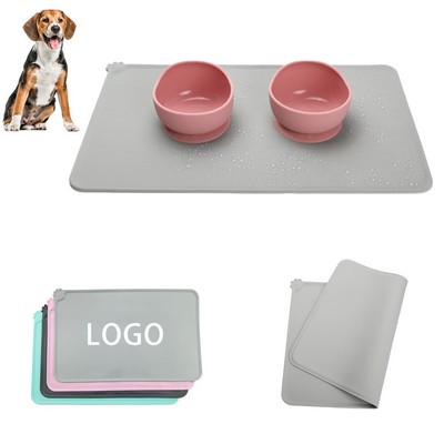 Silicone mat for cat bowls