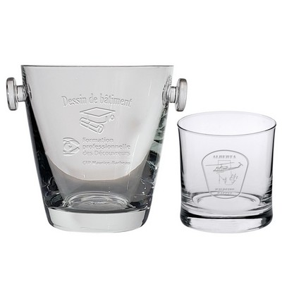 Prague Ice Bucket 7" (Etched) & 2 Dof