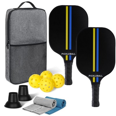 Carbon Fiber Pickle ball Set In Bag