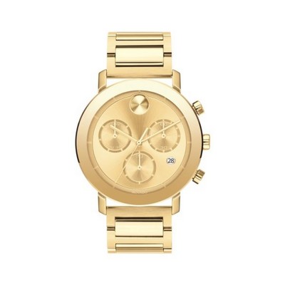 Movado BOLD Gent's Evolution Yellow Gold Ion Plated Watch w/Chrono Dial