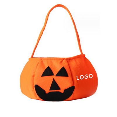 Pumpkin-Shaped Tote Candy Bag